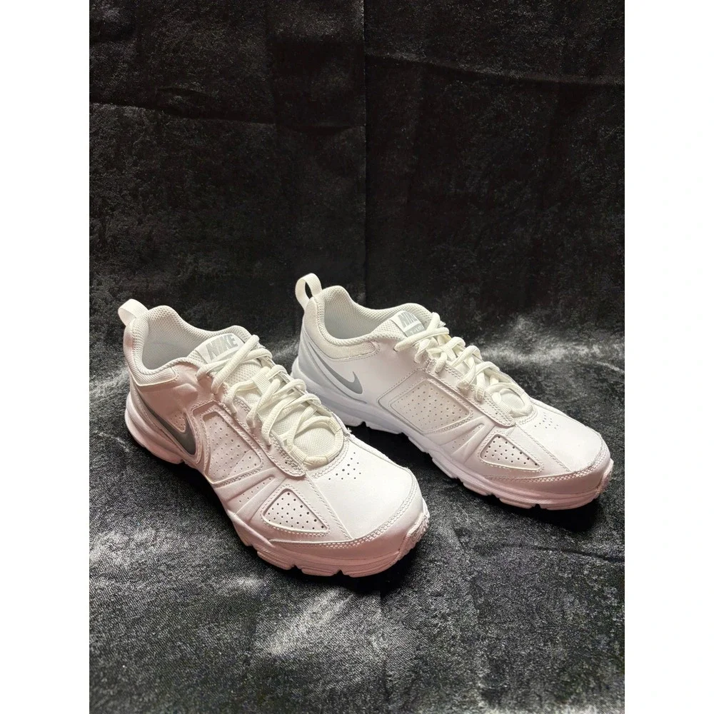 Nike T-Lite XI Mens Training Shoes White Metallic Silver 610232-101 Size‎ 9